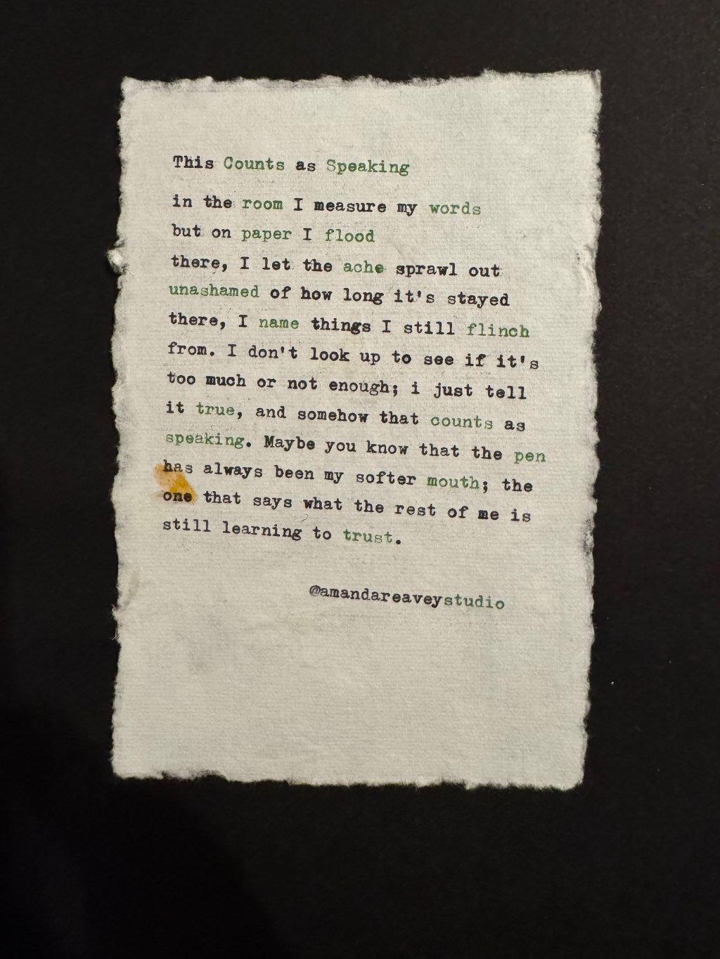 This Counts as Speaking